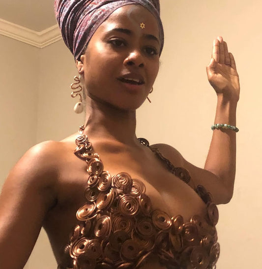 Sacred Swirl Copper Bra