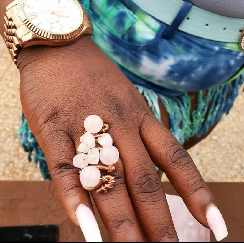 Moon Rose River Ring