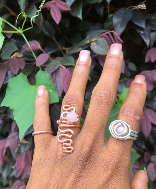 Moon Rose River Ring