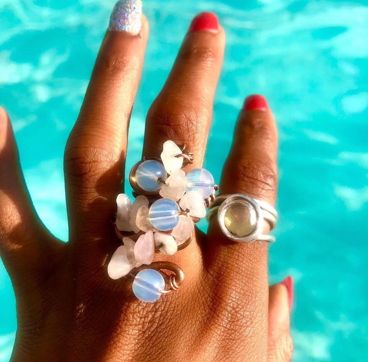 MoonRose River Ring